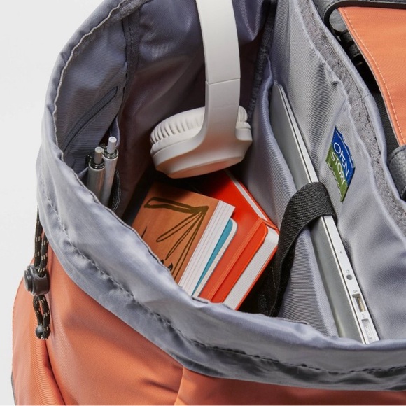 Open Story Fitted Flap Backpack - Amber Brown NWT - Picture 3 of 8